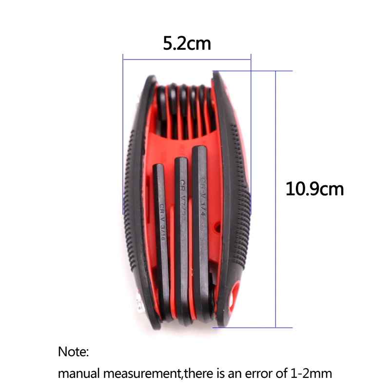 9 Piece Folding Allen Hex Key Ring Wrench Set America Tool