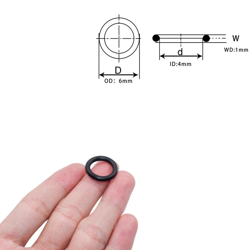 O-Rings for Broadheads, OD 1/4", 50-Pack, Rubber Replacement Bands for & Target