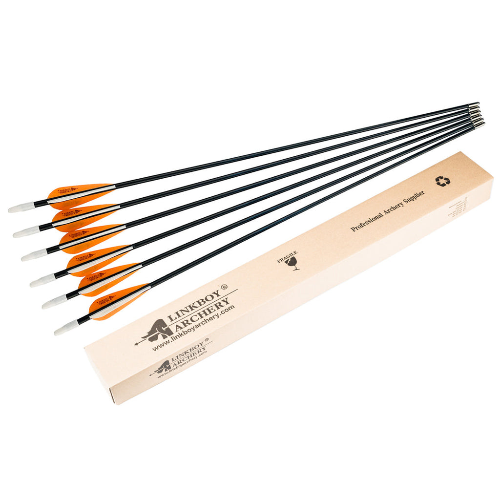 12-Pack OD7mm Target Recurve Bow Arrow Fiberglass Arrow