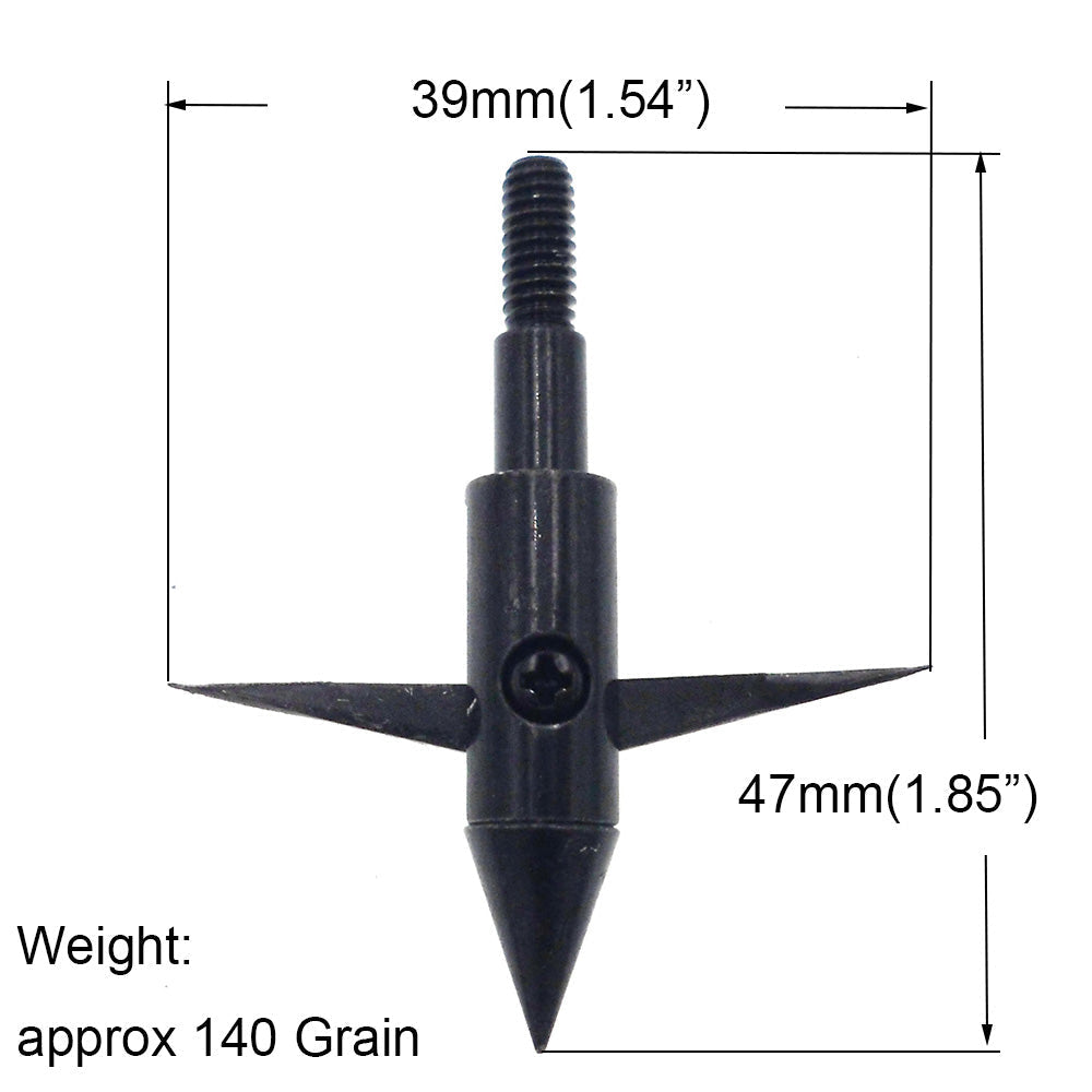 3-Pack Steel Fish Bow Arrow Tips Boardhead Arrowhead Points Arrow Head Fishing