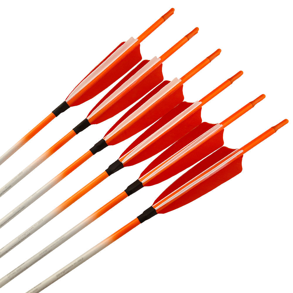 Horseback Arrows Fast Speed Nocks Real Feathers Carbon Shaft with Colorful Color Carbon Arrows