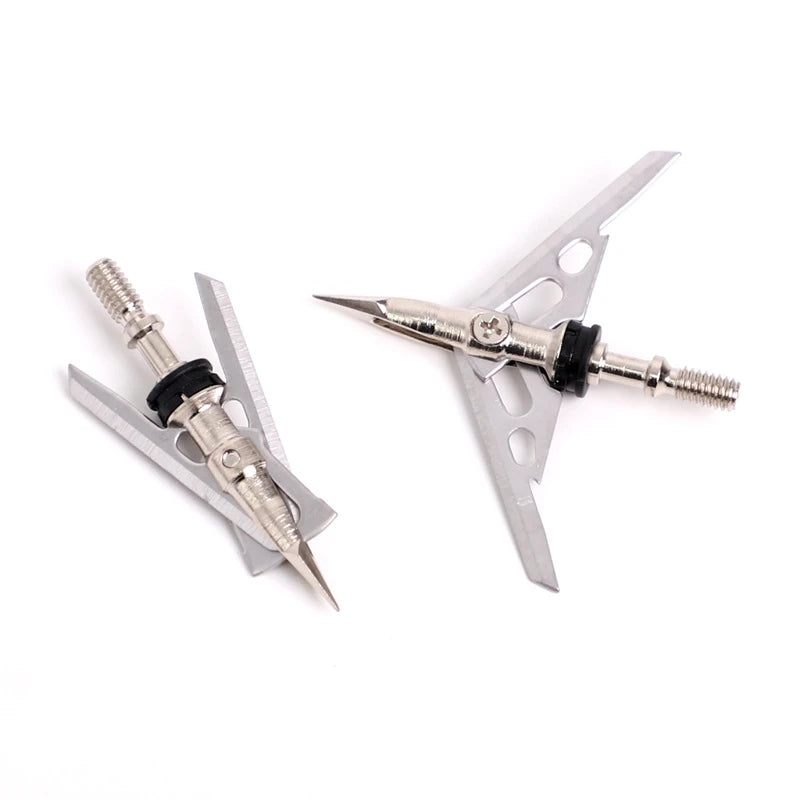 6-Pack Bolts Arrow Broadheads 2-Blade 100 Grain 2.3" Cut Arrow Tips Arrowhead ArrowPoint