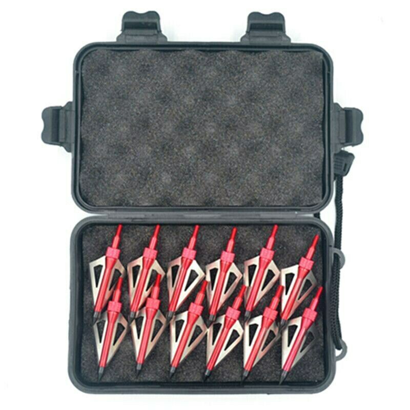 Broadheads 12-Pack 100gr 125gr Points Tips for Carbon Arrows Arrowheads for Compound Bow