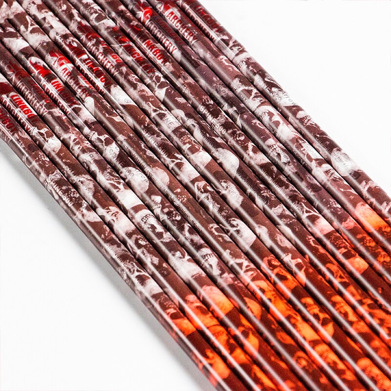 12-Pack Carbon Arrow Shafts Spine 500 32'' ID 6.2mm 2" Plastic Vanes 75gr Points