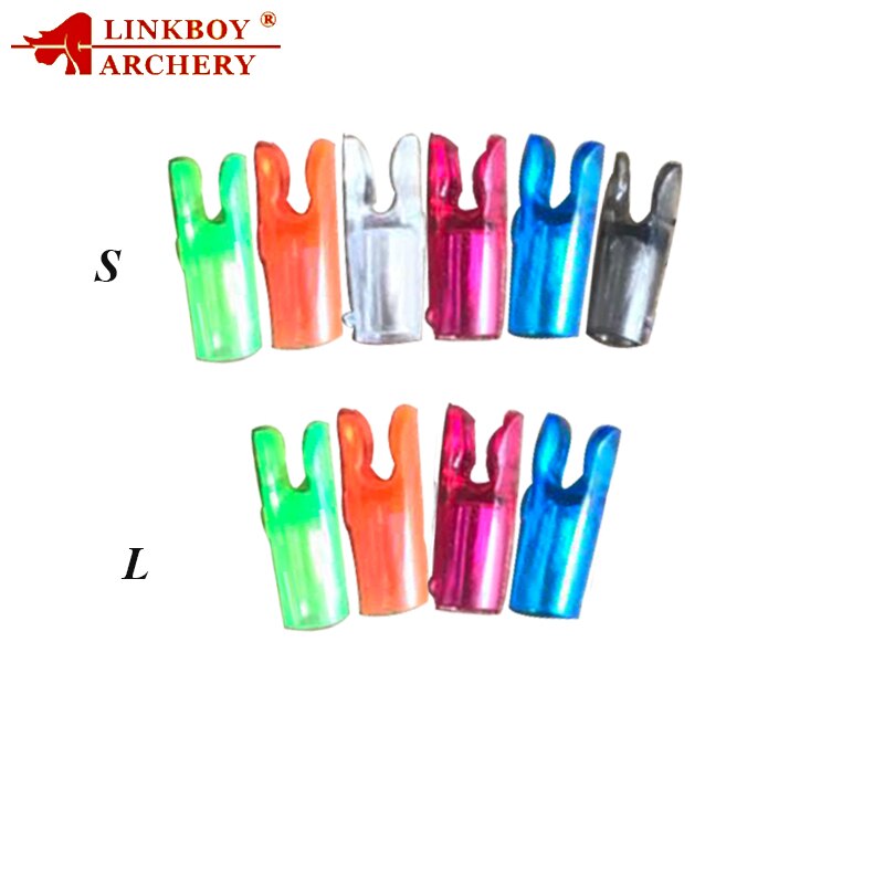 12-Pack Aluminum Arrow Pin Nock Shaft ID4.2mm, 3.2mm, 6.2mm Nock ID 3.2mm Nock Size S L