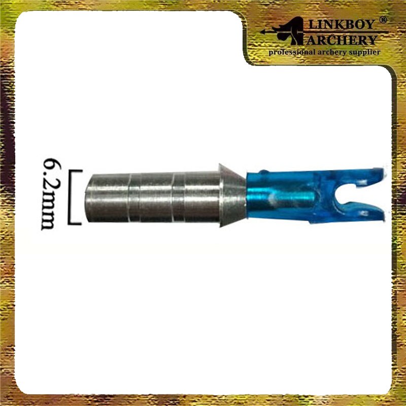 12-Pack Aluminum Arrow Pin Nock Shaft ID4.2mm, 3.2mm, 6.2mm Nock ID 3.2mm Nock Size S L