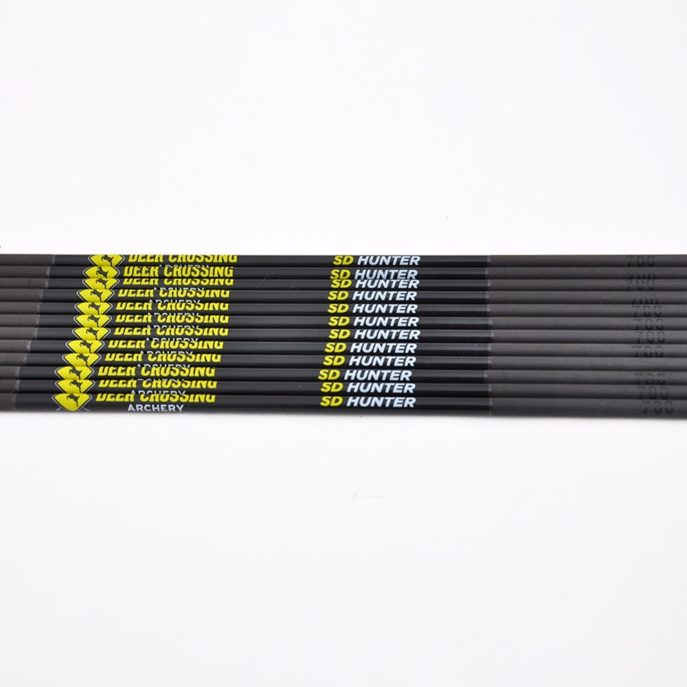 12-Pack Pure Carbon Arrow 30inch ID4.2mm Sp600-900 for Recurve Compound Bow Recurve Bow