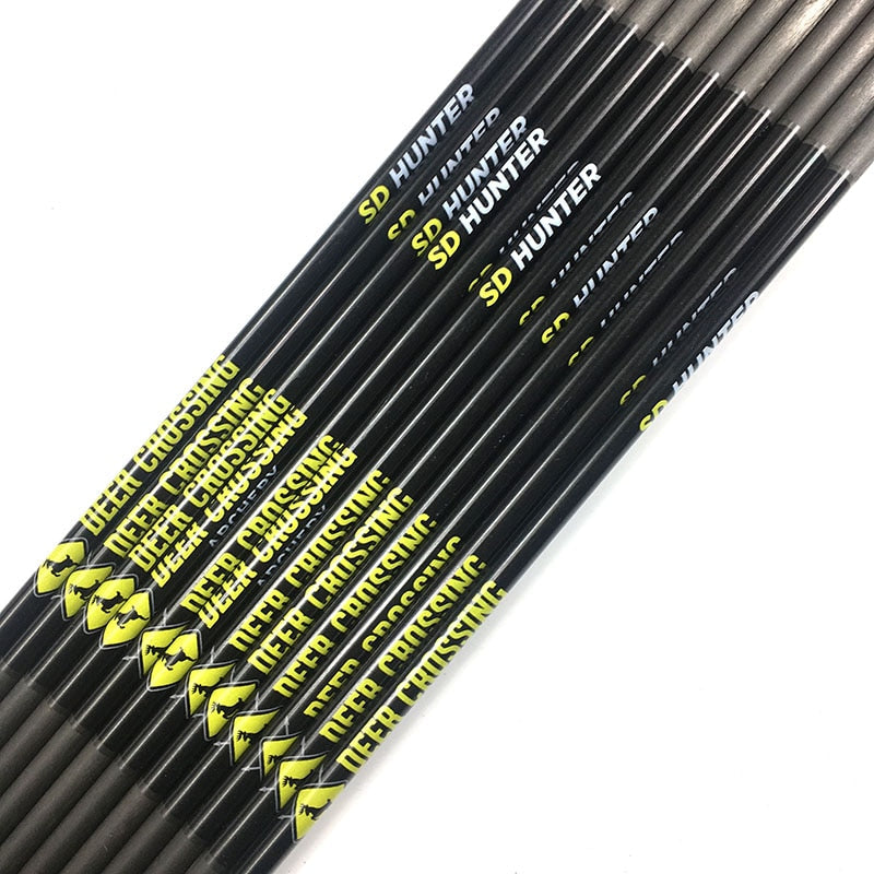 12-Pack Pure Carbon Arrow 30inch ID4.2mm Sp600-900 for Recurve Compound Bow Recurve Bow
