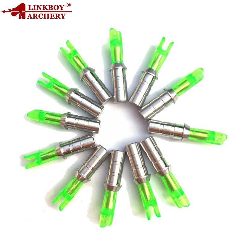 12-Pack Aluminum Arrow Pin Nock F Shaft ID4.2mm, 3.2mm, 6.2mm Nock ID3.2mm Nock Size L:2.9mm Set