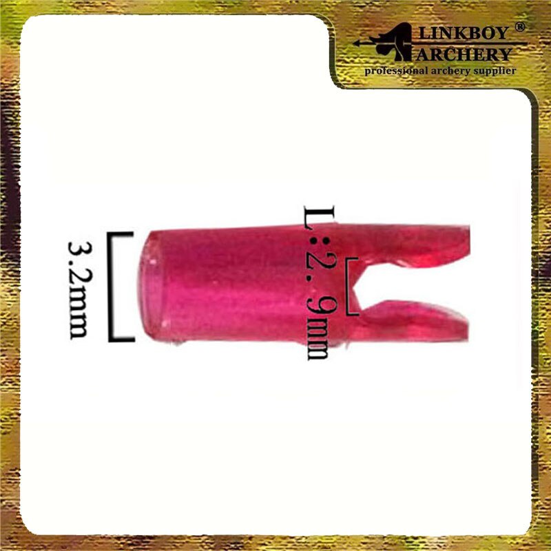 12-Pack Aluminum Arrow Pin Nock F Shaft ID4.2mm, 3.2mm, 6.2mm Nock ID3.2mm Nock Size L:2.9mm Set