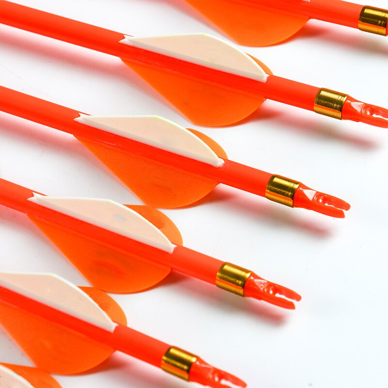 High-Visibility Carbon Arrows, Orange Vanes, 12-Pack