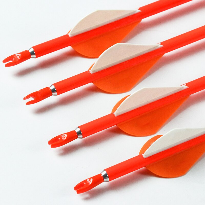 High-Visibility Carbon Arrows, Orange Vanes, 12-Pack