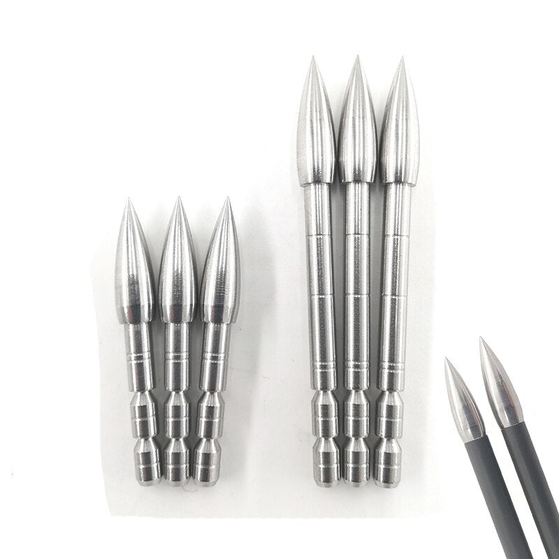 12-Pack Insert Broadhead Arrow Target Point Tips 80/100/120gr ID4.2mm Arrows Shaft Arrow Head