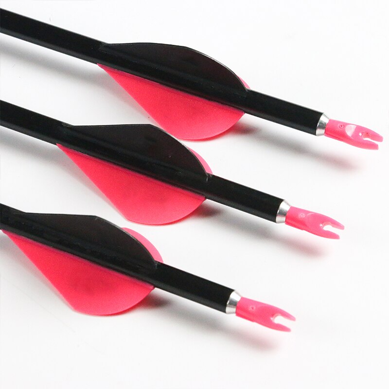 12-Pack Pure Carbon Arrows ID6.2mm Spine400 with Pin Nock Target Point Complete Arrows