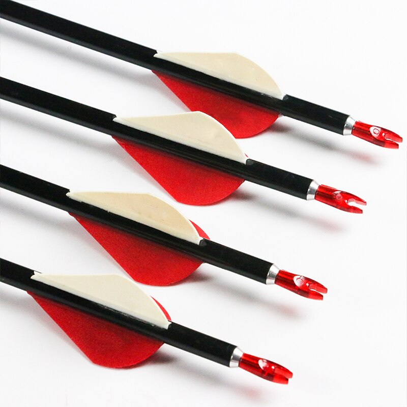 12-Pack Pure Carbon Arrows ID6.2mm Spine400 with Pin Nock Target Point Complete Arrows