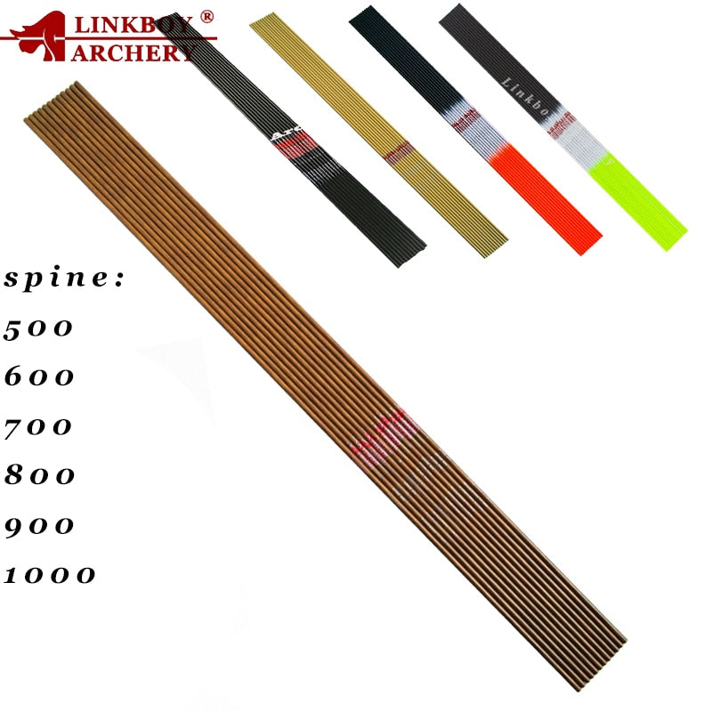 ID4.2mm Carbon Arrow Shafts 12-Pack, Spine 500-1000, 30", Cut Service, Recurve & Compound Bow