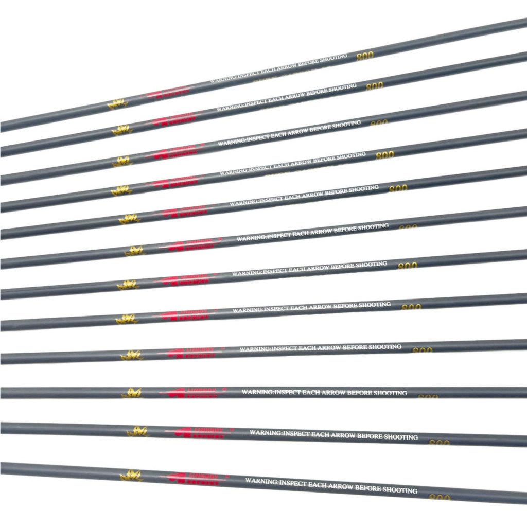 ID4.2mm Carbon Arrows 6/12-Pack, Spine 400-1800, Ultra-Wide Range, Recurve Bow