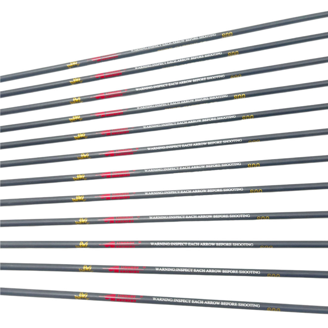 ID4.2mm Carbon Arrows 6/12-Pack, Spine 400-1800, Ultra-Wide Range, Recurve Bow