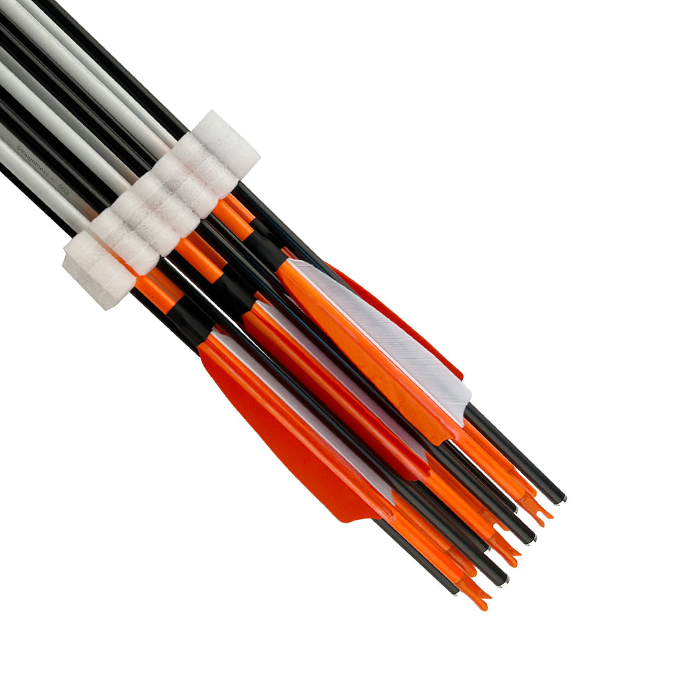 Horseback Arrows Fast Speed Nocks Real Feathers Carbon Shaft with Colorful Color Carbon Arrows