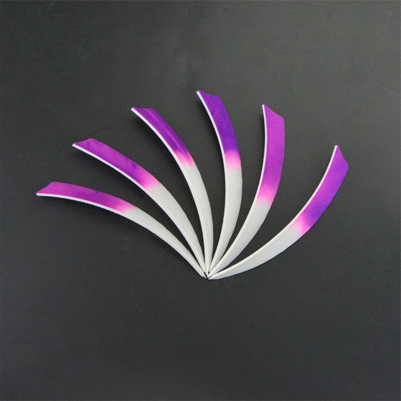 50-Pack 4/5inch Gradient Color Shield Cut Turkey Feather Fletching, Natural Arrow Feathers for Bow