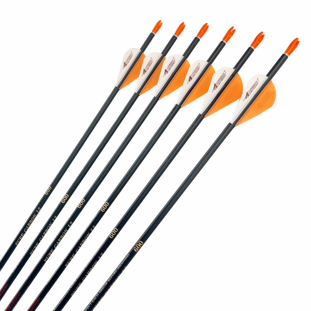 6-Pack Pure Carbon Arrows ID4.2mm 2" Arrow Vanes 75gr Points Arrow Insert Adapter Connect