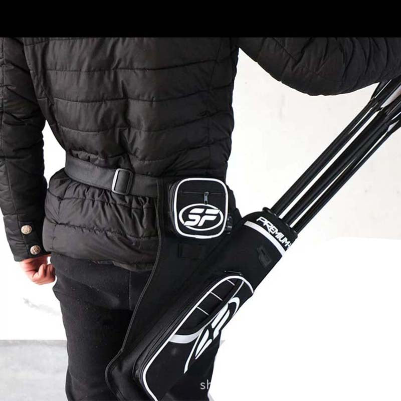 SF Arrow Quiver Shoulder Bag 3 Tubes Arrow Holder Adjustable Belt Strap Recurve Bow