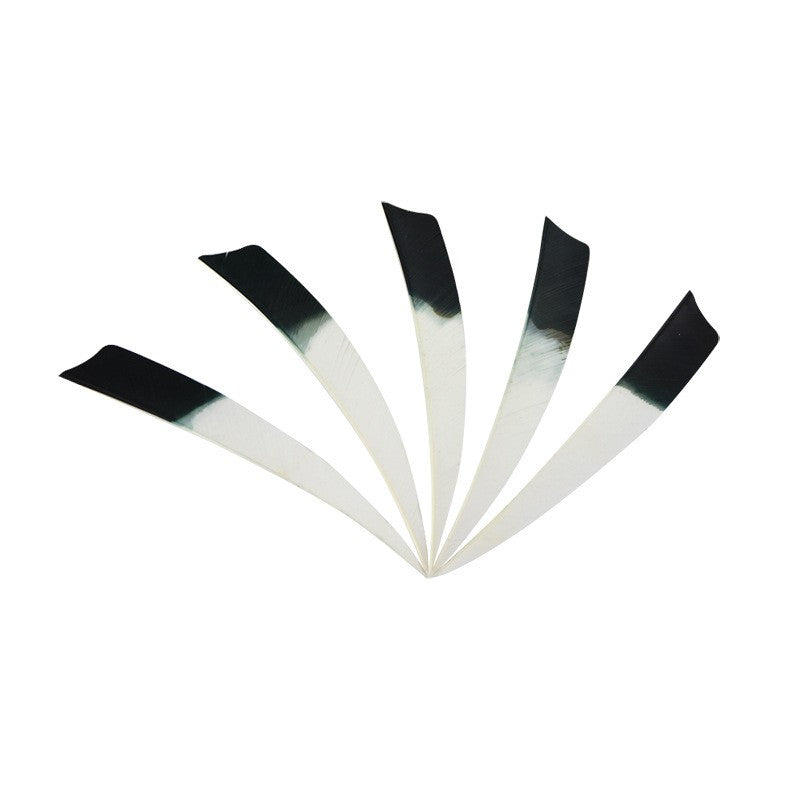 50-Pack 4/5inch Gradient Color Shield Cut Turkey Feather Fletching, Natural Arrow Feathers for Bow