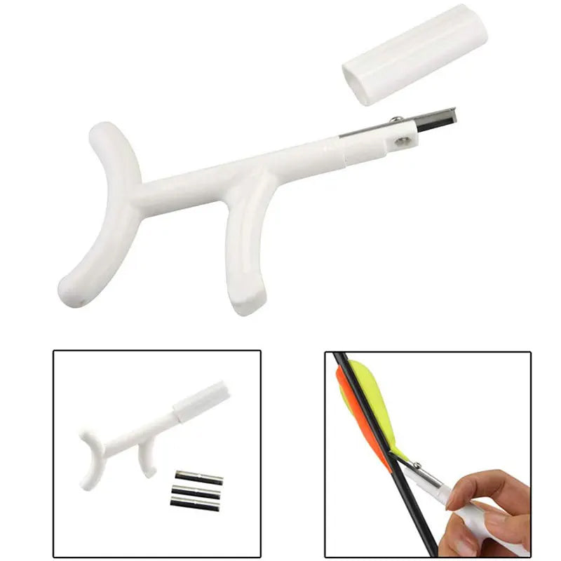 Feather Scraper Wood Carbon Arrow Clean Arrow Feather Removal Tool Shaving Device Bow Arrow