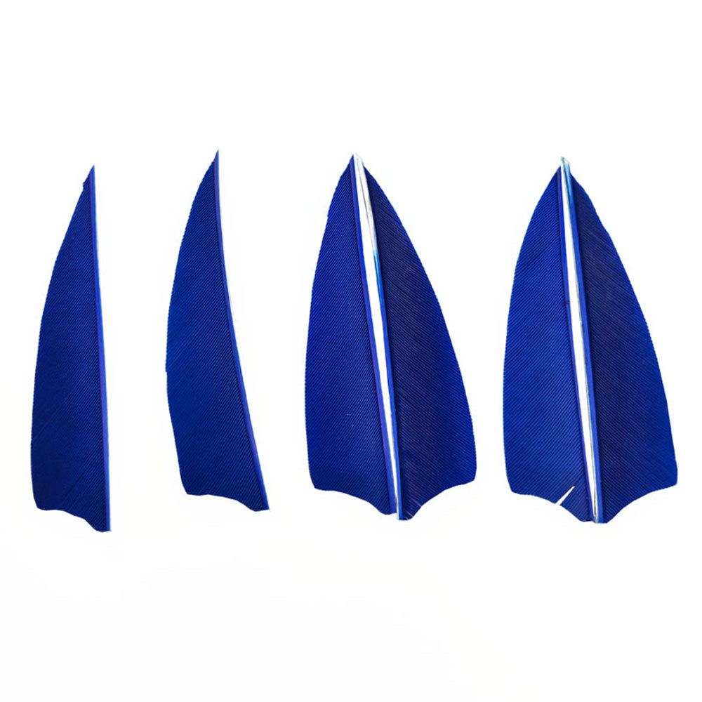 Natural Turkey Feather Fletching 3/4/5 Inch, Shield & Drop Shape, 36-Pack