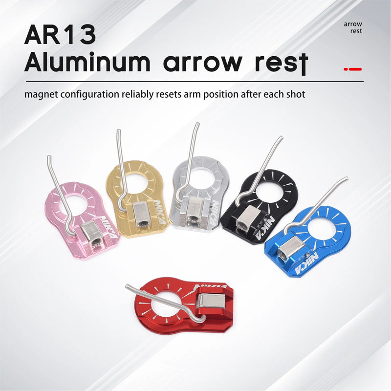 Recurve Bow Magnetic Arrow Rest Aluminum Alloy Left/ Right Handed Rest for Bow Trainging
