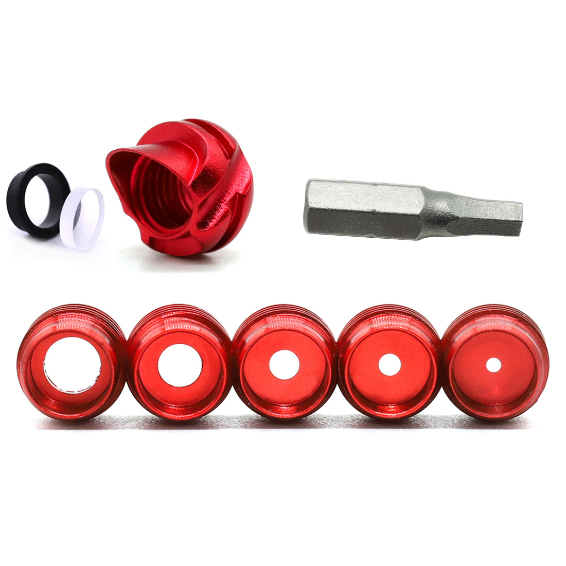 3 Colors 37/45 Degree Bow Peep Sight Clarifier 4x 6x 8x Lens Aperture Inner