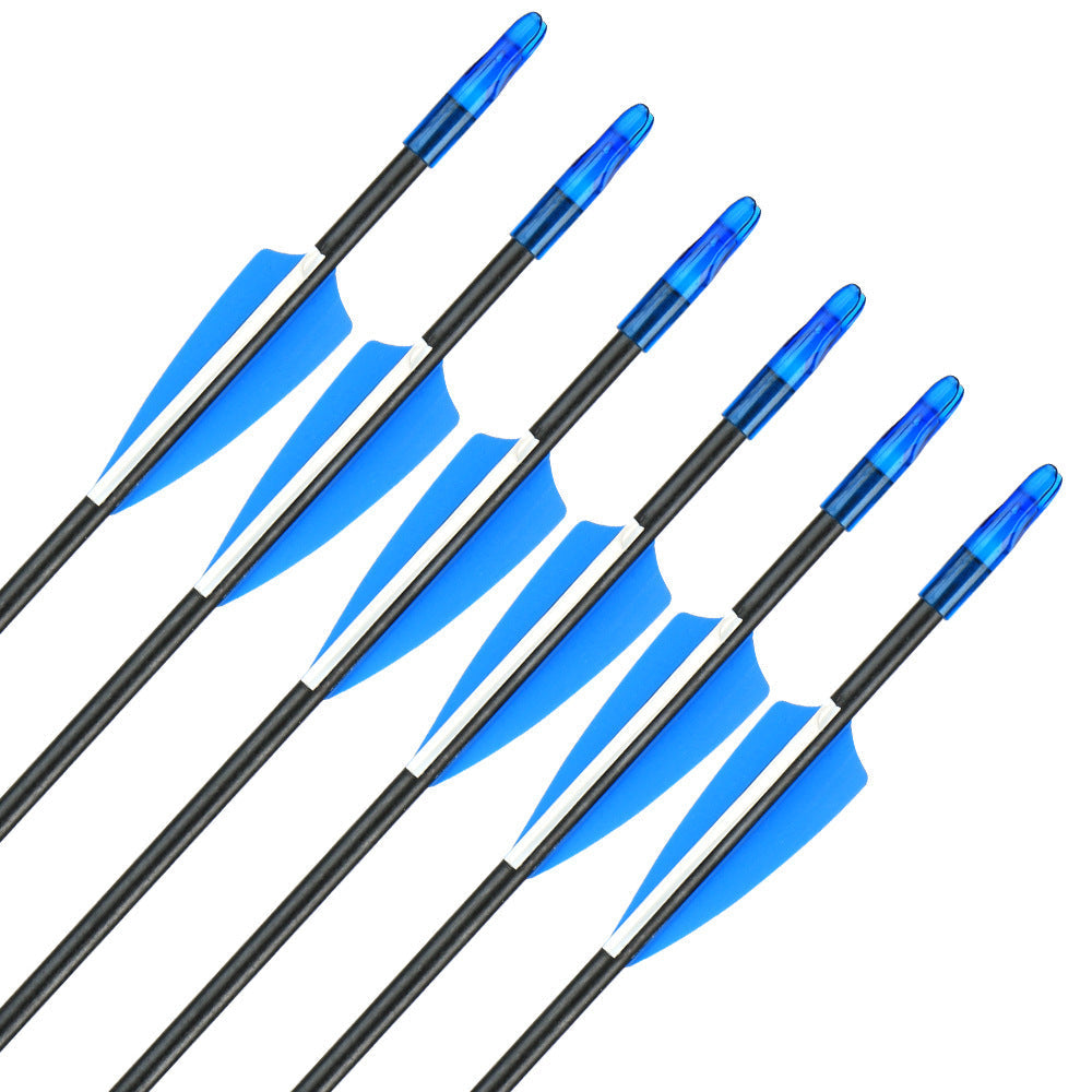 Fiberglass 6mm Arrow Arrowhead for 30-80lbs Recurve Compound Bow 12-Pack