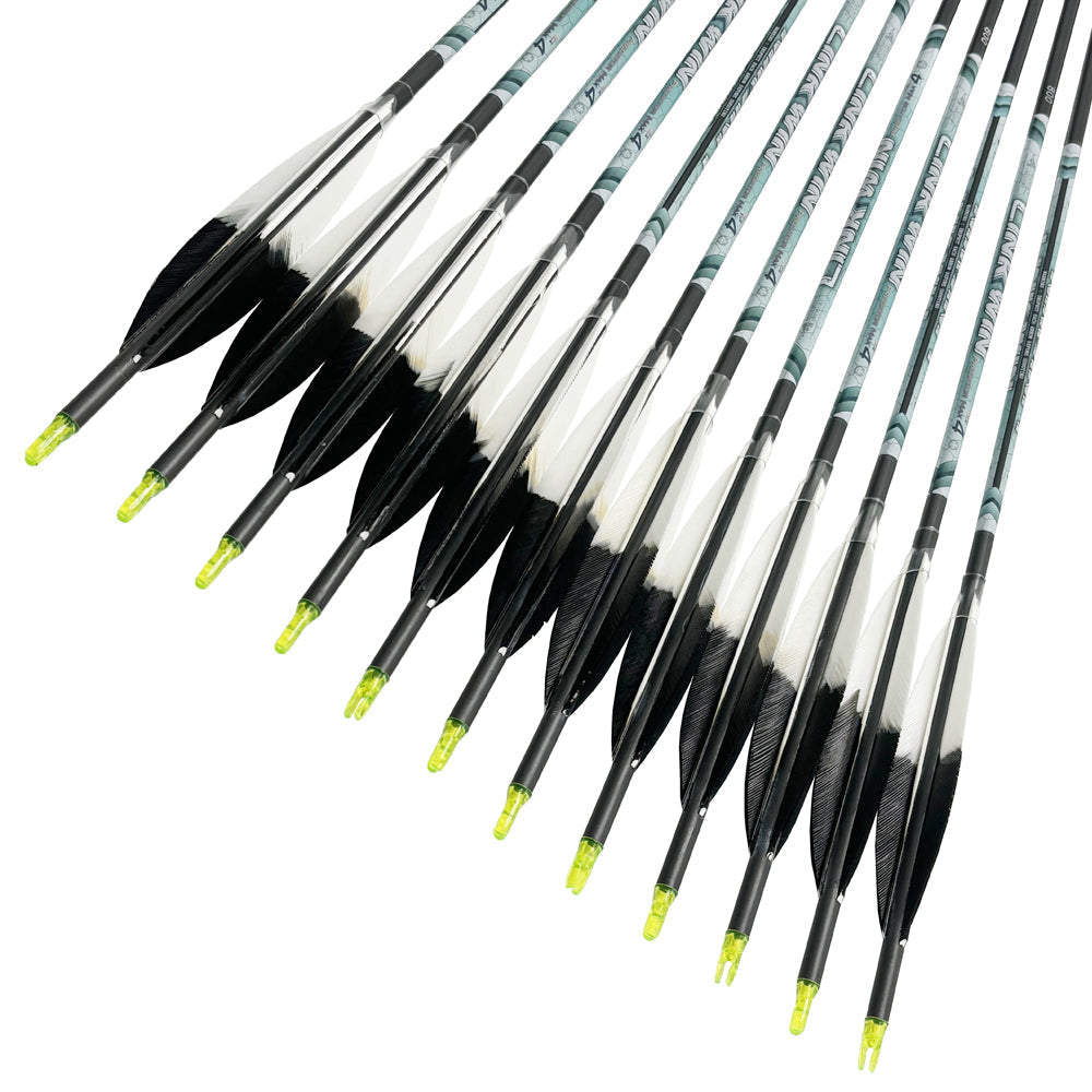 12-Pack 32" Linkwin Pure Carbon Arrow Spine300-800 Target Arrows Bow