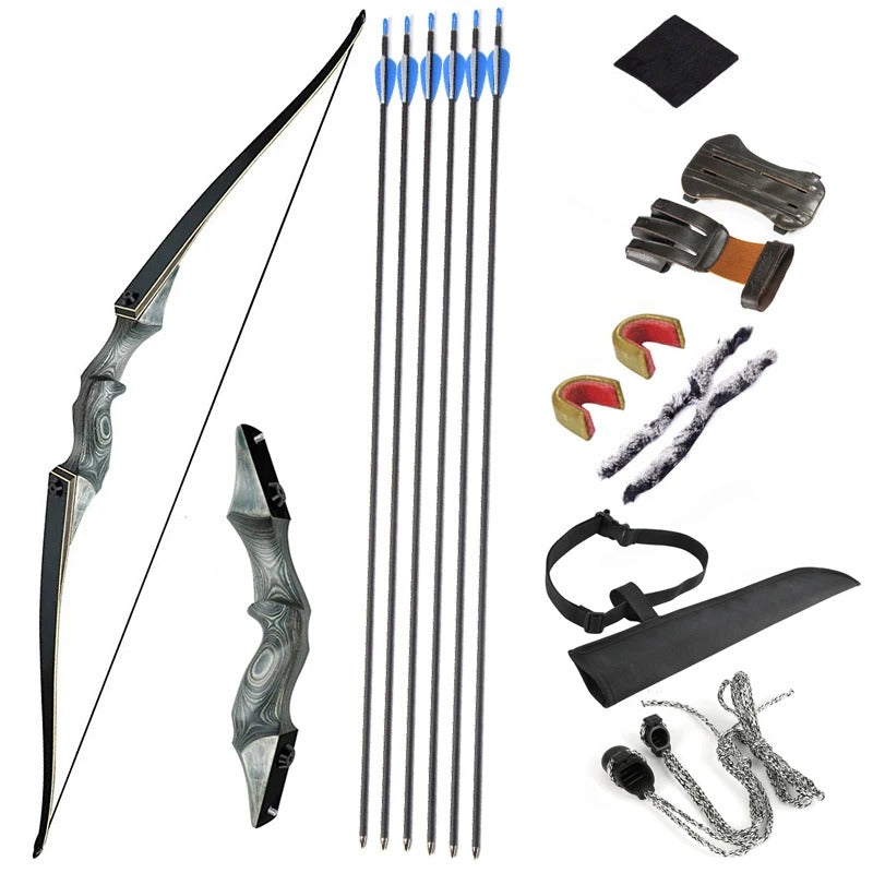 Recurve Bow 60inch 20-60lbs Bow Hunter Bow Lamination Bow Limbs Right /Left Hand