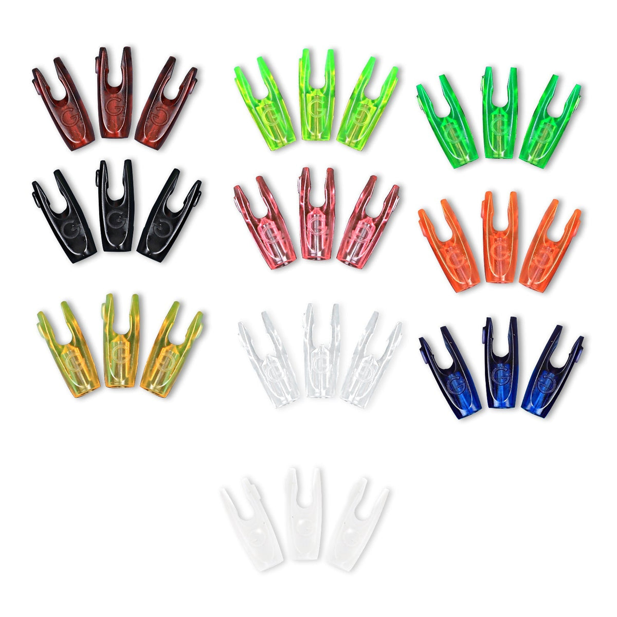 50-Pack DIY Plastic G Nocks or Aluminum Nock Pin Needles for ID4.2/6.2/3.2/5.2/8.0mm Arrow Shaft