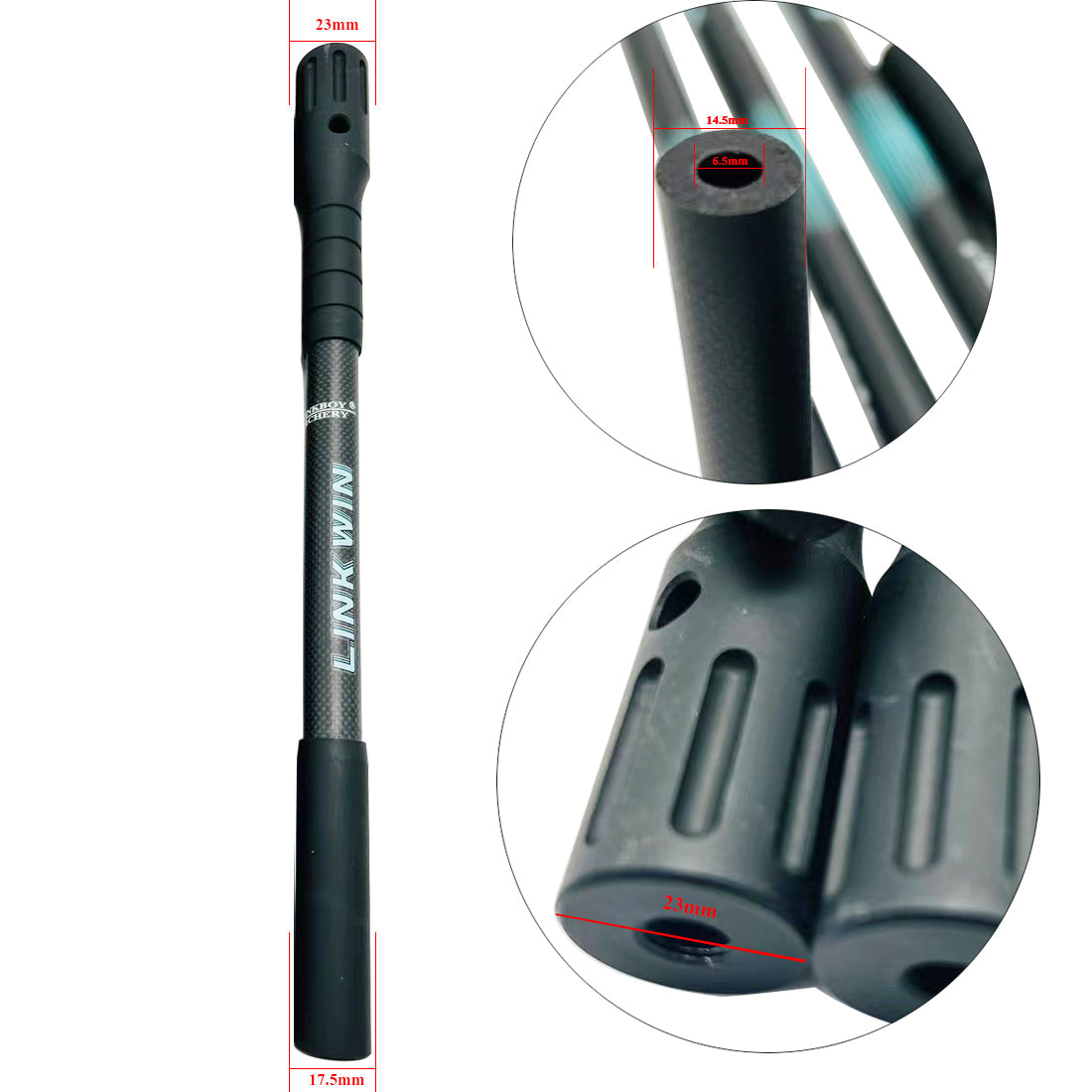 Balance Bar 1K Carbon Fibre Rod 40°/45° V-bar Recurve Bow Stabilizer System Damper Competitive