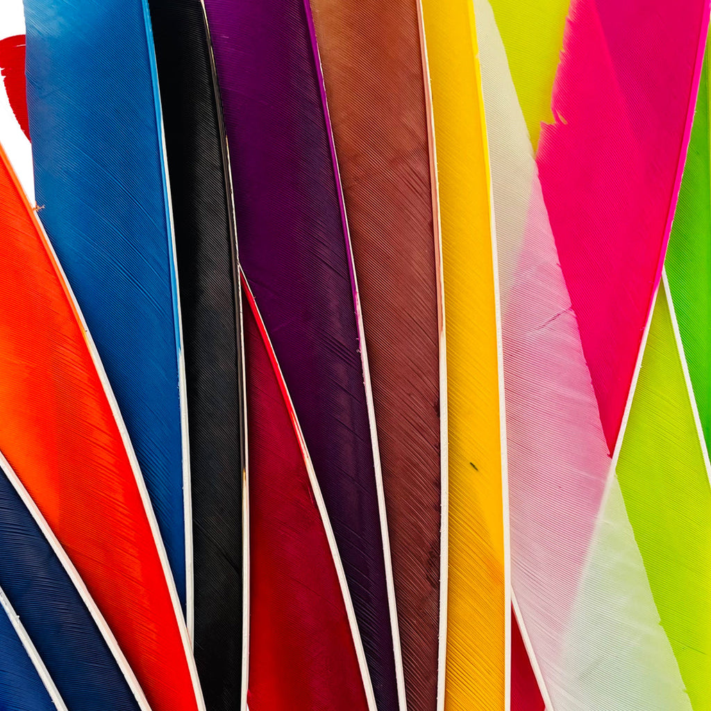 Over 18cm Full Length Turkey Feathers Arrow Fletching on the Arrow Shaft