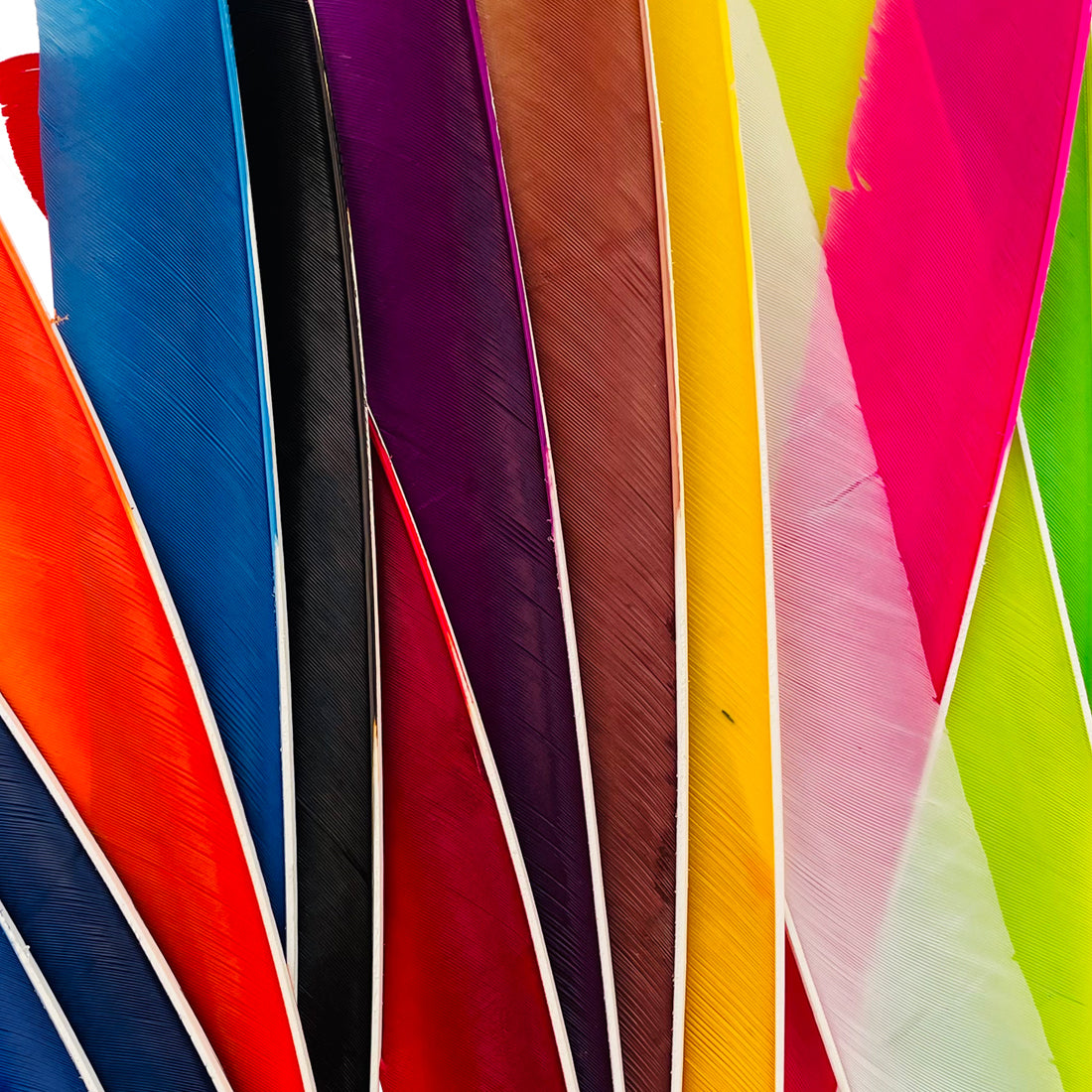 Over 18cm Full Length Turkey Feathers Arrow Fletching on the Arrow Shaft