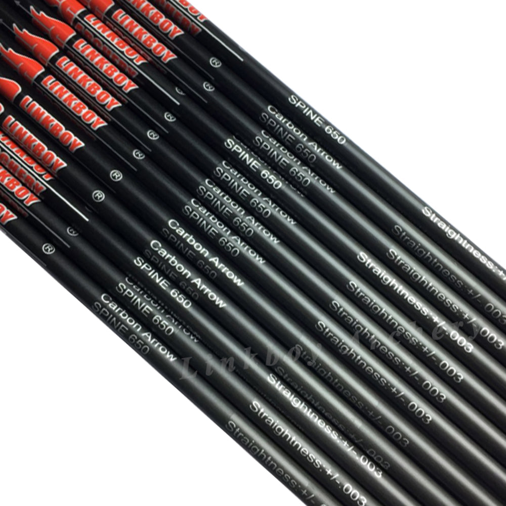 12-Pack Arrows Spine 340-1200 ID4.2mm Carbon Arrows Shaft Vanes 80gr Tips Recurve Bow Longbow