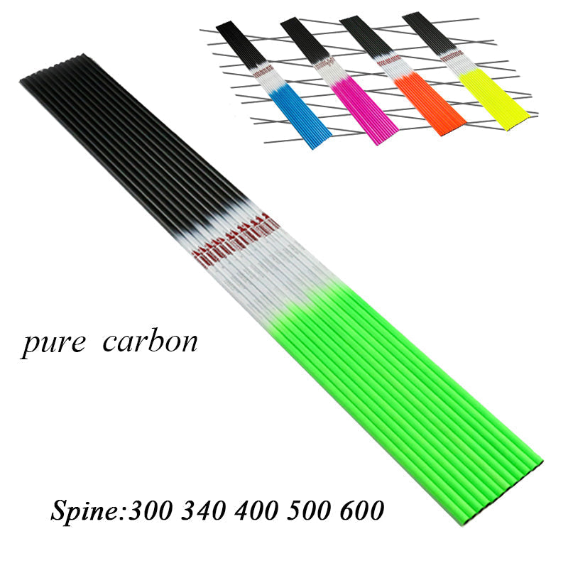 Carbon Arrow Shaft ID 6.2 Mm Spine 300-1000 for Bow 12-Pack