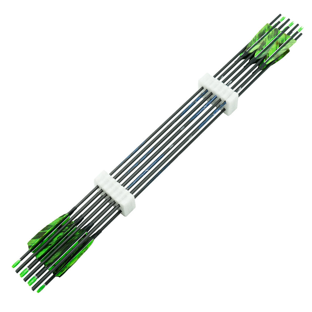 12-Pack Pure Carbon Arrows ID4.2MM SP400-1000 4inch Turkey Feather Bow and Arrows