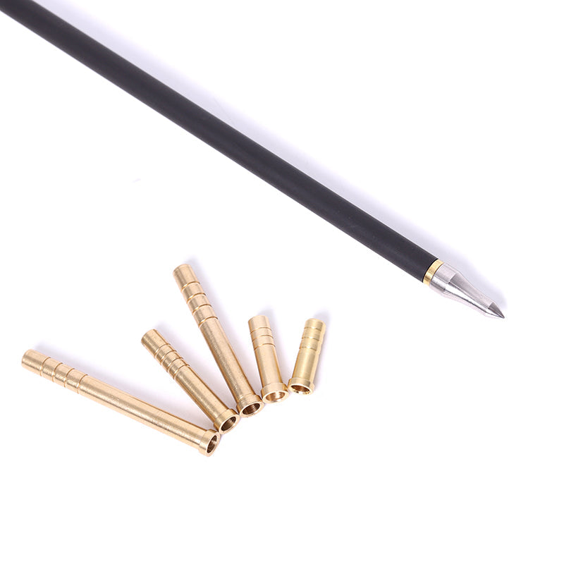 12-Pack Copper Insert Arrow Fit ID 6.2 Mm Carbon Fiberglass Arrows Shaft DIY Compound