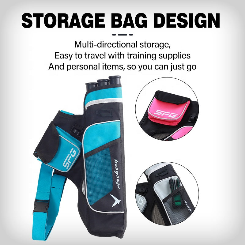Arrow Bag Oxford Cloth Arrow Quiver 3 Tubes Single Shoulder Bag for Bow Arrow
