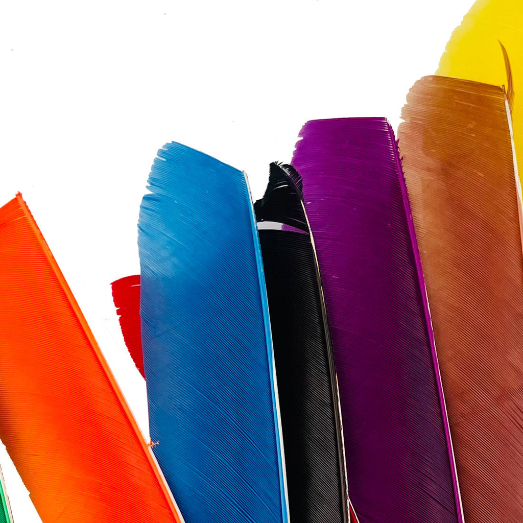 Over 18cm Full Length Turkey Feathers Arrow Fletching on the Arrow Shaft