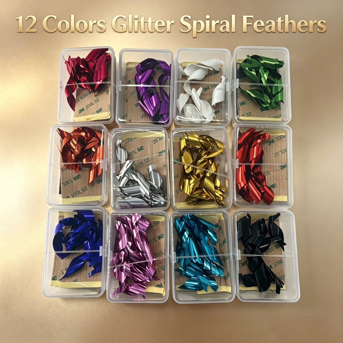 50-Pack/1box 1.75inch S Spin Vanes Spiral Feather DIY Arrow with Sticker Tape Arrow Right