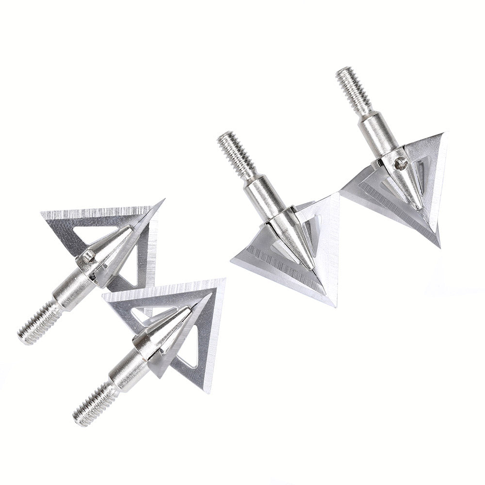3/6/12/24/60-Pack Broadheads 100grains Cross Star Arrow Heads Tip Point DIY Arrowhead