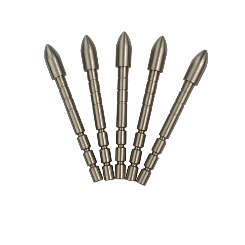12-Pack Field Tips Target Point 80/100/120gr ID4.2MM OD5.4-6.2MM Stainless Steel Recurve Bow Arrow Shaft
