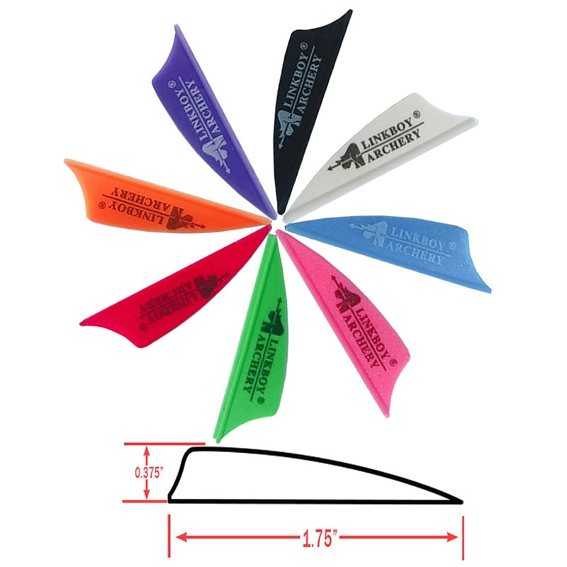 36-Pack Arrow 1.75inch Plastic Vanes for ID4.2mm Carbon Arrows Shaft Recurve Bow