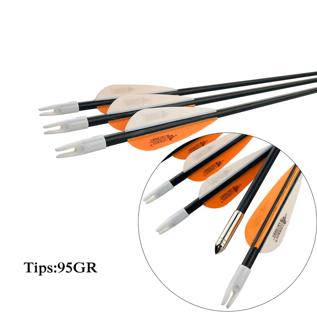 12-Pack OD7mm Target Recurve Bow Arrow Fiberglass Arrow