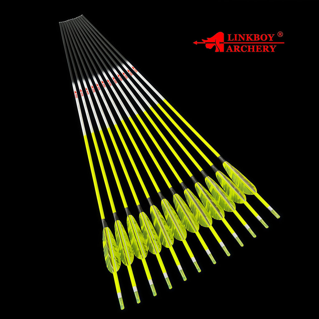 12-Pack Arrows Horseback ID6.2mm Spine 300-800 100GR Tips Fast Nock